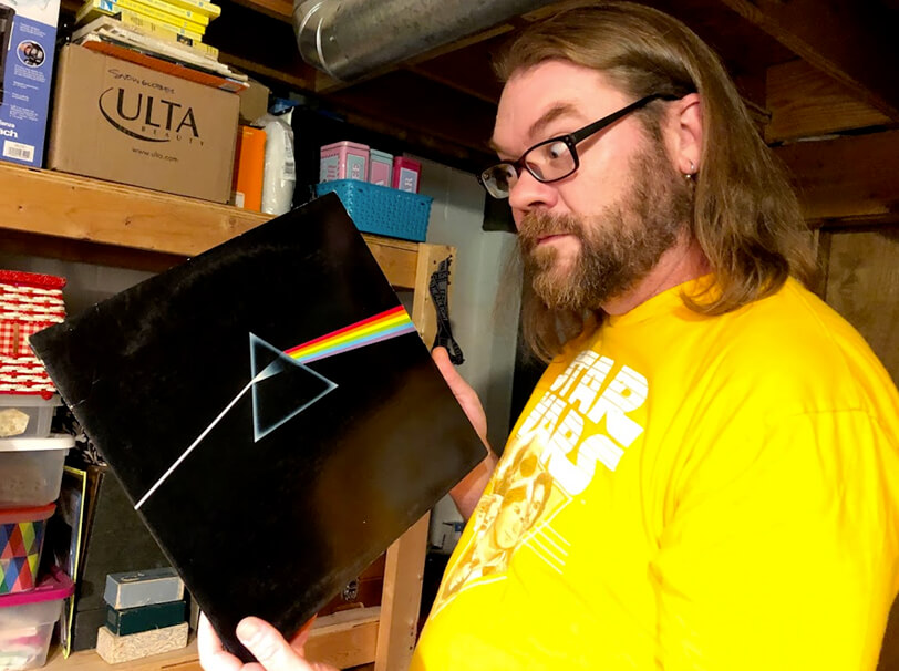 Todd Hersey excited to show you his Pink Floyd Dark Side of the Moon Album